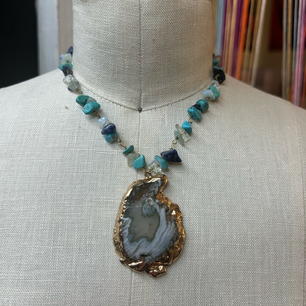 Blue Stone Necklace